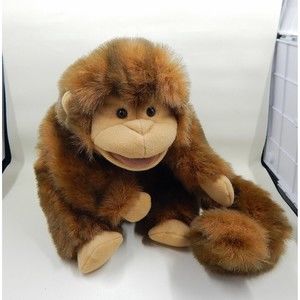 Folkmanis Hand Puppet Small Monkey Brown Long Tail 10 Inches